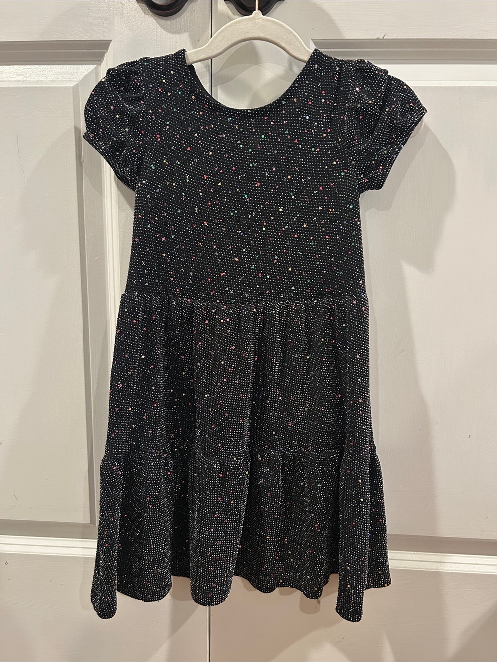 Primark Black Dress with Multicolor Sparkle Dots